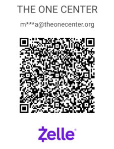 Zelle QR Code - Donation To The One Center